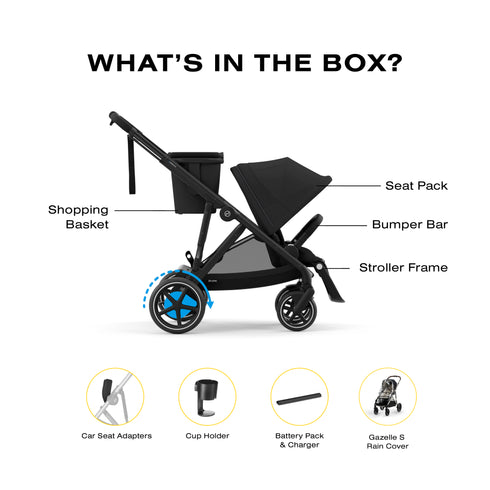 Cybex e-Gazelle S Electronic Assist Single-to-Double Stroller
